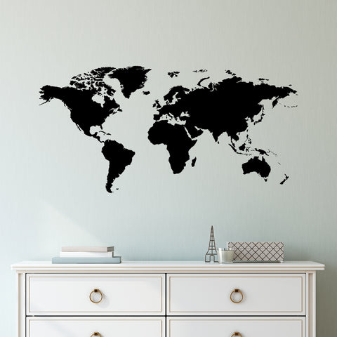 World Map Wall Decal Sticker