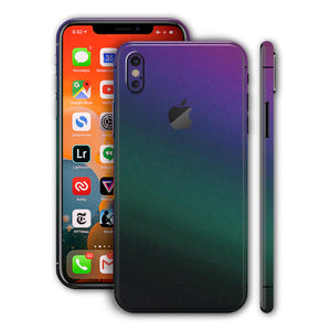 iPhone X Metallic Gloss Lightening Ridge Mobile Skin 