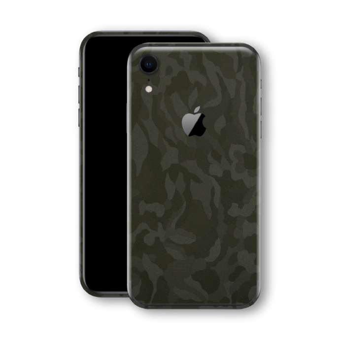 iPhone XR 3d Tetured Green Camo Phone Skiin