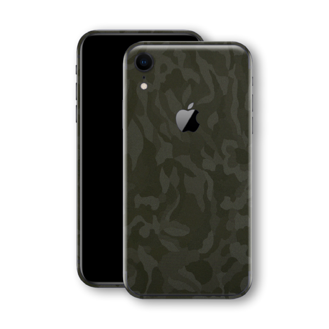 iPhone XR 3d Tetured Green Camo Phone Skiin
